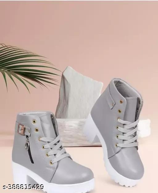 Meesho New Trendy Stylish Girl's Comfortable ,Lightweight, Fashionble ,Now Look ,Outdoor ,Ankle Length ,High heel, Walking, Chunky Boot ,Shoe For Women /Girl's/Ladies Boots For Women/Girl's Boots For Women.