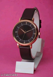  Dhara Time Branded Best Quality Ethnic Embossed Designer Shine Round Dial with Slim Fit Alluring Leather Belt Women Analog Watches for Girls