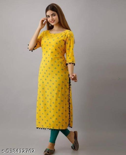 "YellowLong Kurti for Woman and Girls | Trending Daily Wear Kurti | Best Kurti for Every Season 2025"