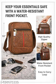 veekay-Crossbody  Messenger Sling Bags For Men's & Women's || Office College & Travel Using One