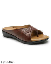 SGR Latest Comfortable Unique Casual Sandal Slippers For Girls & Women| Brown Comfortable Flat Sandals Women