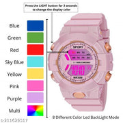 MADHAVWATCH  Silicon Pink Digital Watch for Boys & Girls