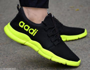 Men's Black Mesh Running Sports Shoes