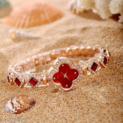 M3 trader red women's chain watch lucky four-leaf clover bracelet watch