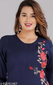 Embroidered Blue kurti