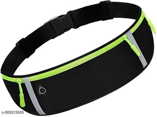 Running Belt with Waterproof Adjustable Elastic Strap, Sweatproof waistpacks with Large Capacity, Perfect for Running and Outdoor Activities, Black, One Size, Sports