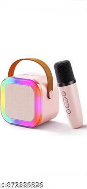 Karaoke Machine Toy with Mini Microphone | Wireless Bluetooth Portable Speaker for Kids 4–12 Years | LED Light Singing Mic | Multicolor Musical Toy for Birthday Gift & Party Fun