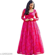 Women's Pink Bandhini Styles Kurtii