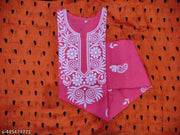 Lucknowi Chikankari Original gala booti miror work with free inner  Premium Quality
