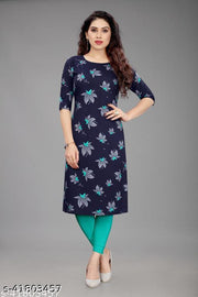 Polyster/Crepe fabric-Aagam Sensational Kurtis