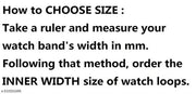22mm Watch loop Rubber Loop Pack of 2 For All Watches