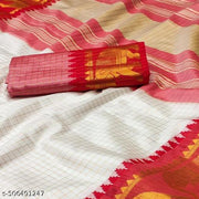 Rashmika Saree with Jacquard Weaving || Ethnic Banarasi Silk Saree with Running bloues piece for girl's and women's Saree