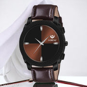 Lorenz Brown Dial & Brown Leather Strap Watch for Men & Boys |MK-407R