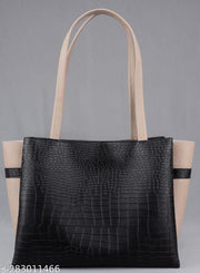 Dual Tone Large Capacity Croco Pattern Tote Handbags Purses Shoulder Bag For Womens