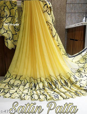 GEORGETTE SAREE WITH VALNTINE DESIGNED PRINT AND RUNNING BLOUSE
