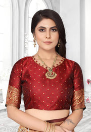 jacquard patola saree with brocade blouse