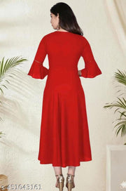 Unique Stylish Rayon Round Neck Long Kurti