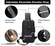 Traveling Side Bag Sling Chest Outdoor Shoulder Bags With Password Lock Zipper Water-Resistant Cross Bodys Backpack Anti-Theft USB Charging Pot Print Design Cross Bodys Bag