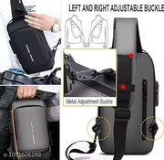 Waterproof Polyester Slim Unisex Crossbody Sling Bag Chest Backpack Men's Shoulder Bag, Leisure Travel Handbag, Hard Shell Anti-Theft Chest Bag