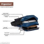 Fashion Tribe unisex cross-body sling bag messenger bag shoulder bag pouch for women (TEAL&BLACK)