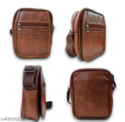 Light Flap  Brown Sling Cross Body Travel Office Business Messenger One Side Shoulder Bag Unisex for Men Women Travel, Office & Casual Use