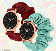 Marron_Sky Blue | Ribbin Belt | Black Flower Dial | Combo