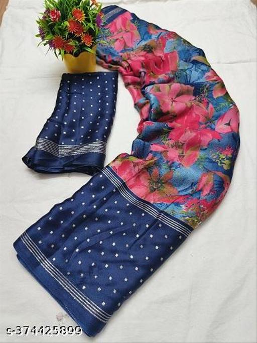 trendy new moss flower printed saree