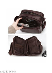 Heavy Quality Men Leather Sling Side Hand Bag | Stylish & Durable Crossbody Bag for Office & Travel