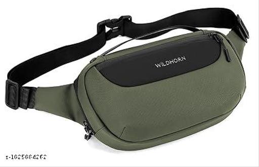 Crossbody Sling Bag for Men | Compact Waist & Chest Bag | Water-Resistant Travel Fanny Pack with Adjustable Strap for Daily Use, Hiking & Outdoor Activities.