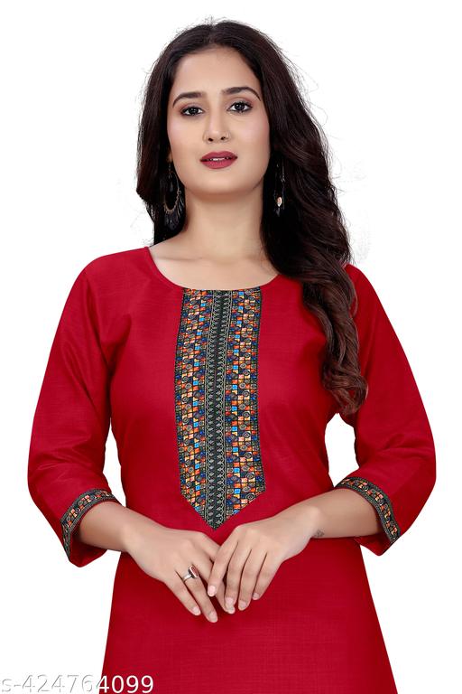 stylelist kurti with embroidered work