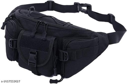 Waist Bag Pack Hip Belt Bumbag for Outdoor (BLACK)-AZ1