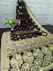 Quintessential Soft Banarasi Silk Saree With Nemesis Blouse Piece