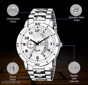 Men's steel chain Black Men style Boys Hand watch gents 2023 Luxury Design steel chain new Model