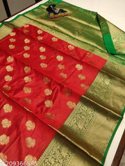 Pure kanjivaram Venkatagiri Zari Woven Silk Saree