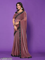 Lycra Saree Set with Stitched Blouse | Free Size (38–42)