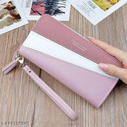 ALLDAYPROVISION Women's Long Wallet Tassel PU Leather Multi- Slots Girls Zipper Coin Large Purse Wallet for Women(Pink)