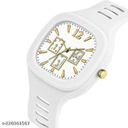 White Miller Analog Man's & Boy's Analog Watch (OM Ring)