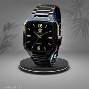 Stylish Black Square Chain Analog Watch for Mens & Boys