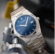 Premium Quality Pattern Black Dail Stainless Steel Strap Royal Look Analog Watch For Men&Boys