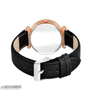 New Dial Leaf Leather Belt Girls Analog Watch