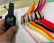 Sports Digital SB-90 Multi-Functional Watch & Ultra Strap LED-Digital Watch Combo Offer