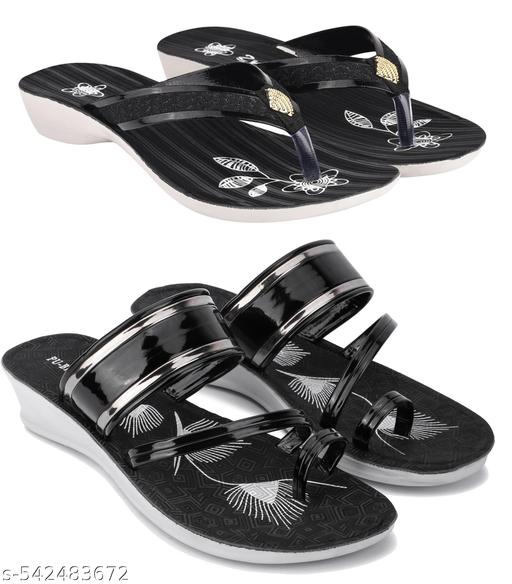 Astel Multicolor Combo of Women's Slippers and Flipflop - Pack of 2