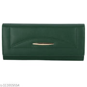 Women's and Girl's Synthetic Leather Mobile Hand Clutch Handbag Hand wallet Purses 6 Card Slots & Phone Pocket Green (8LOVEES)