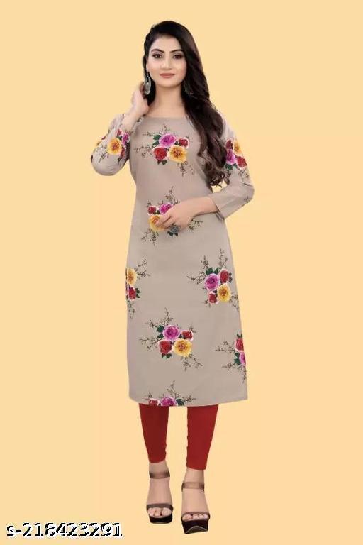 Polyster/Crepe fabric-Jivika Petite Kurtis