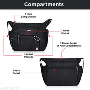 NFI essentials Sling Bag, Cross Body Messenger Bag for Business College & Classes, One Side Shoulder With Adjustable Strap