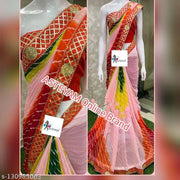 ASTEYAM NEW COLLECTIONS WITH GOTTA BORDER TRADITIONAL COLOURS.GEORGETTE SAREE ..AWESOME QUALITY.BEAUTIFULL LAHERIA ALL OVER SAREE, WITH FULL FINISH BOUTIQUE LOOK.LINKED WITH GOTTA BORDERS.UNSTITCHED BLOUSE.
