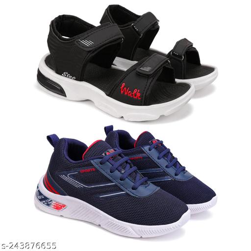 Bersache Comfortable Trendy Outdoor Casual Sandals for Boys Pack of 2