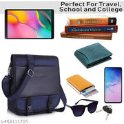 FKT-Black Blue (Amer. Foam, 1K Danier) Side Bag  Multipurpose Hand Bag Sling Bag Slim Bag for Office, Cash, Business Collection, Travelling | Stylish Hanging Side Messenger Bag