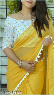 ETHNIC SUPER HIT ZOMETO SAREES WITH WORK SEQUENCE BLOUSE FOR WOMEN