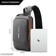 Sling Bag For Men Women, Anti-Theft Fashion Chest Bag with USB Charging Port, Messenger Bags, Waterproof Casual Shoulder Bag
